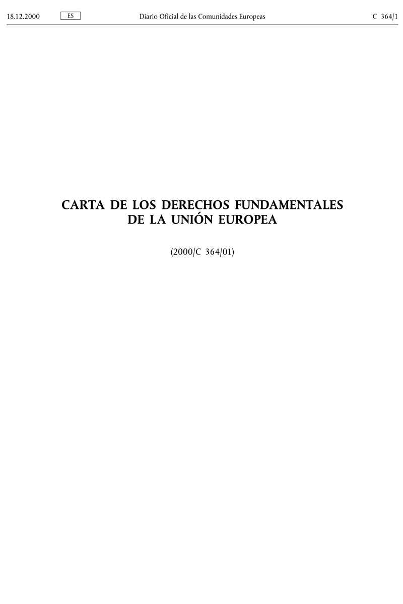 Carta Derechos Fundamentales UE 2000