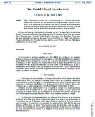 Sentencia Del Tribunal Constitucional STC 217 2015